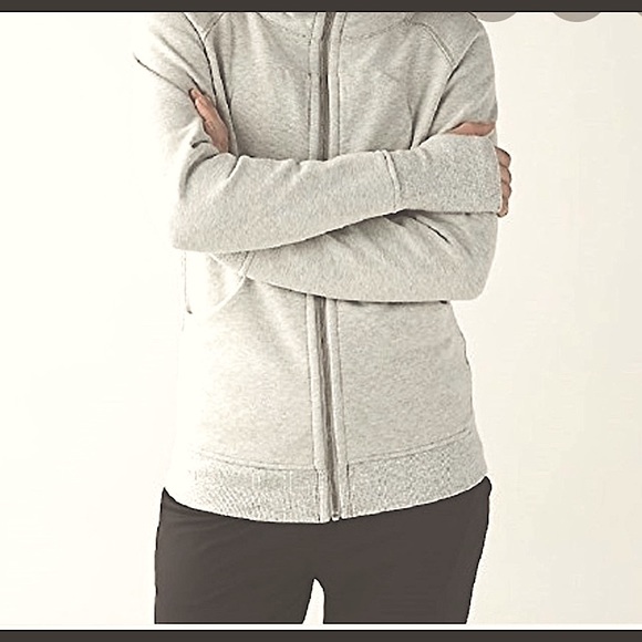 Tops - NEW Lululemon Scuba hoodie. Side stretch panels, soft grey